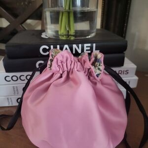 Gucci Pink Satin Mini Drawstring Bag